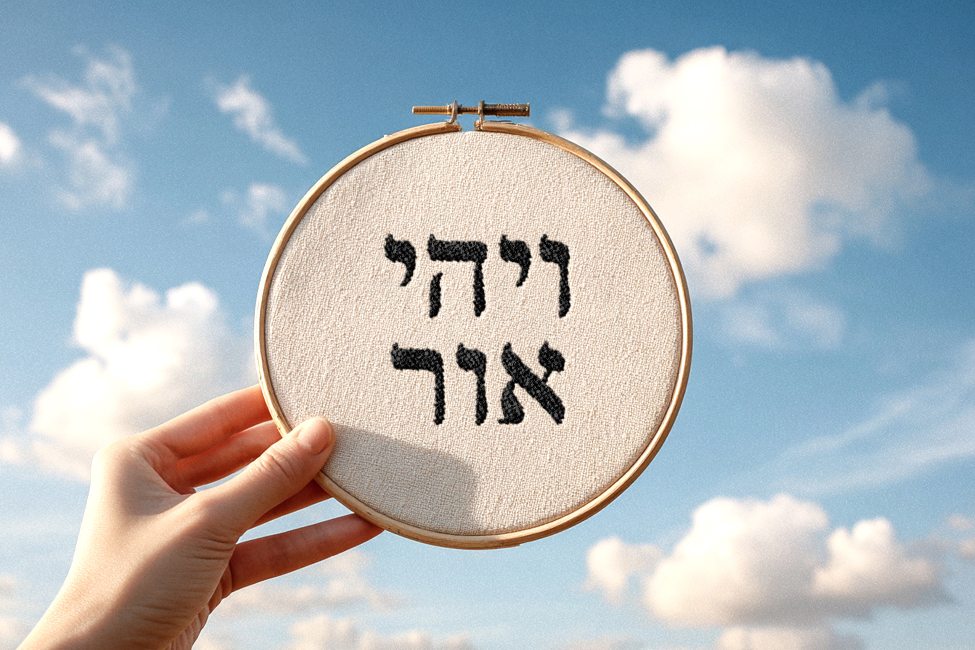 חישוק רקום - ויהי אור