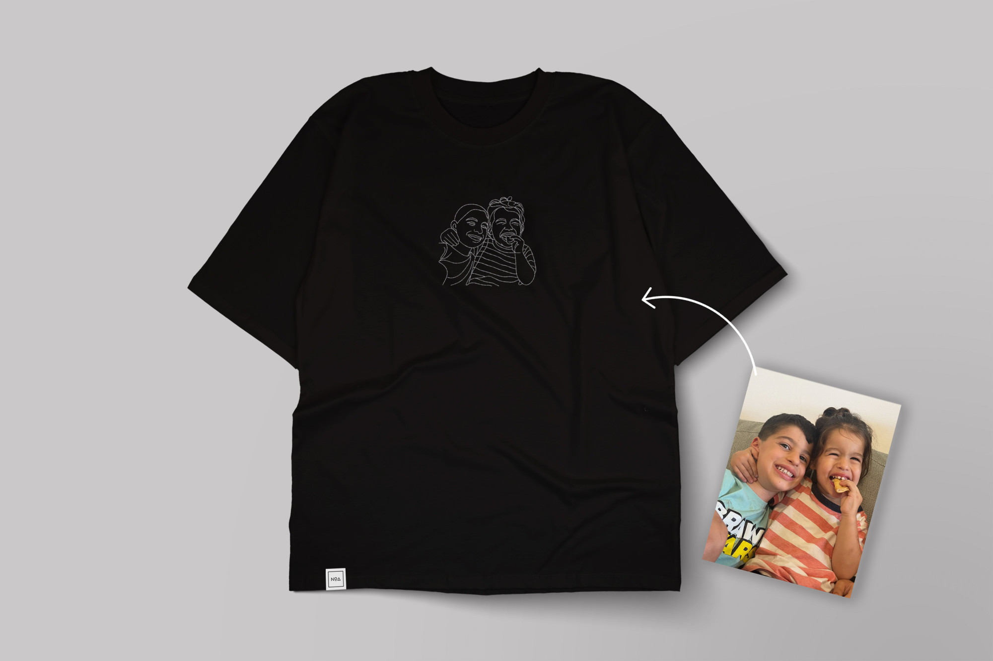 טי שירט רקומה - איור אישי