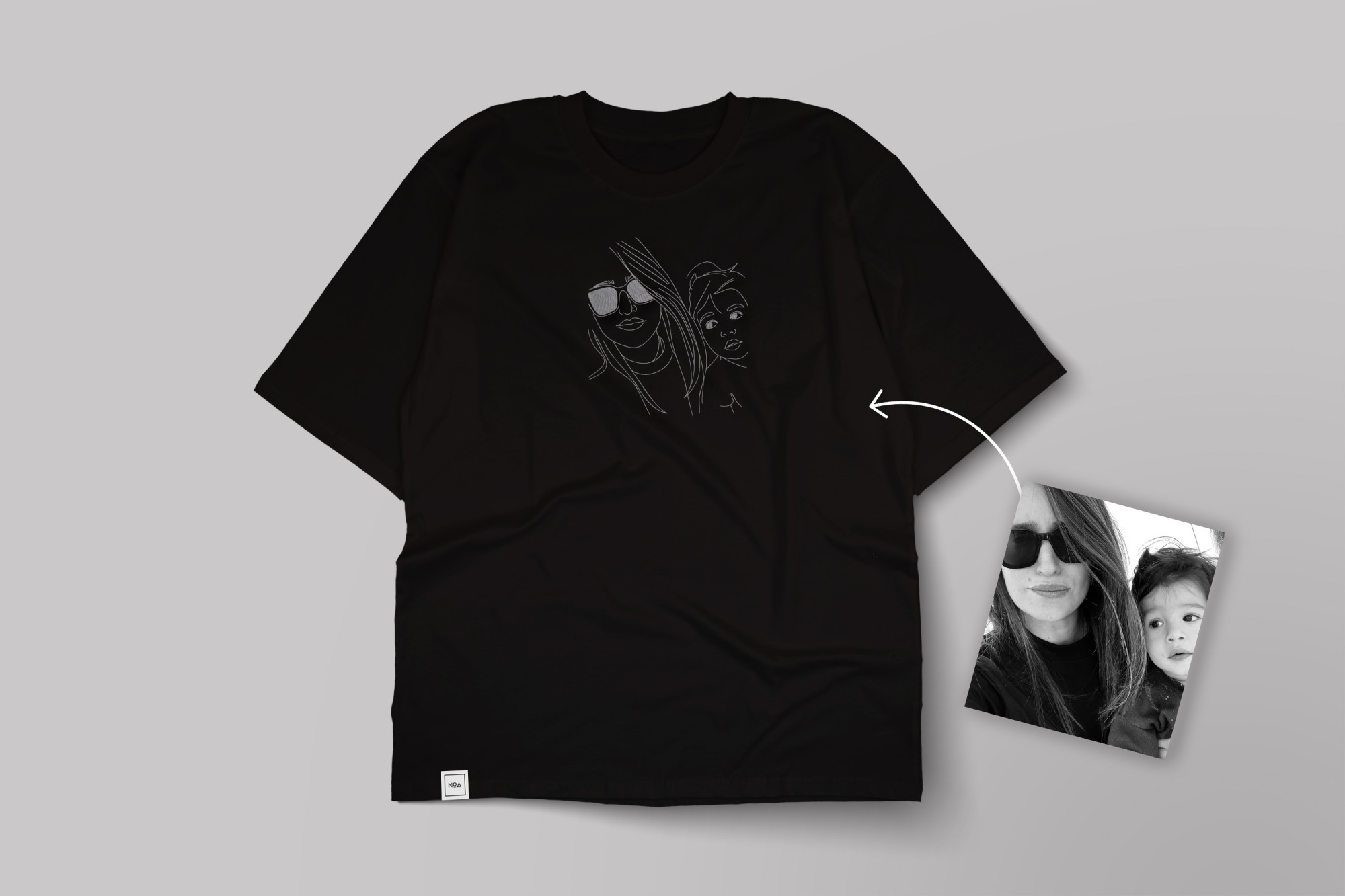 טי שירט רקומה - איור אישי