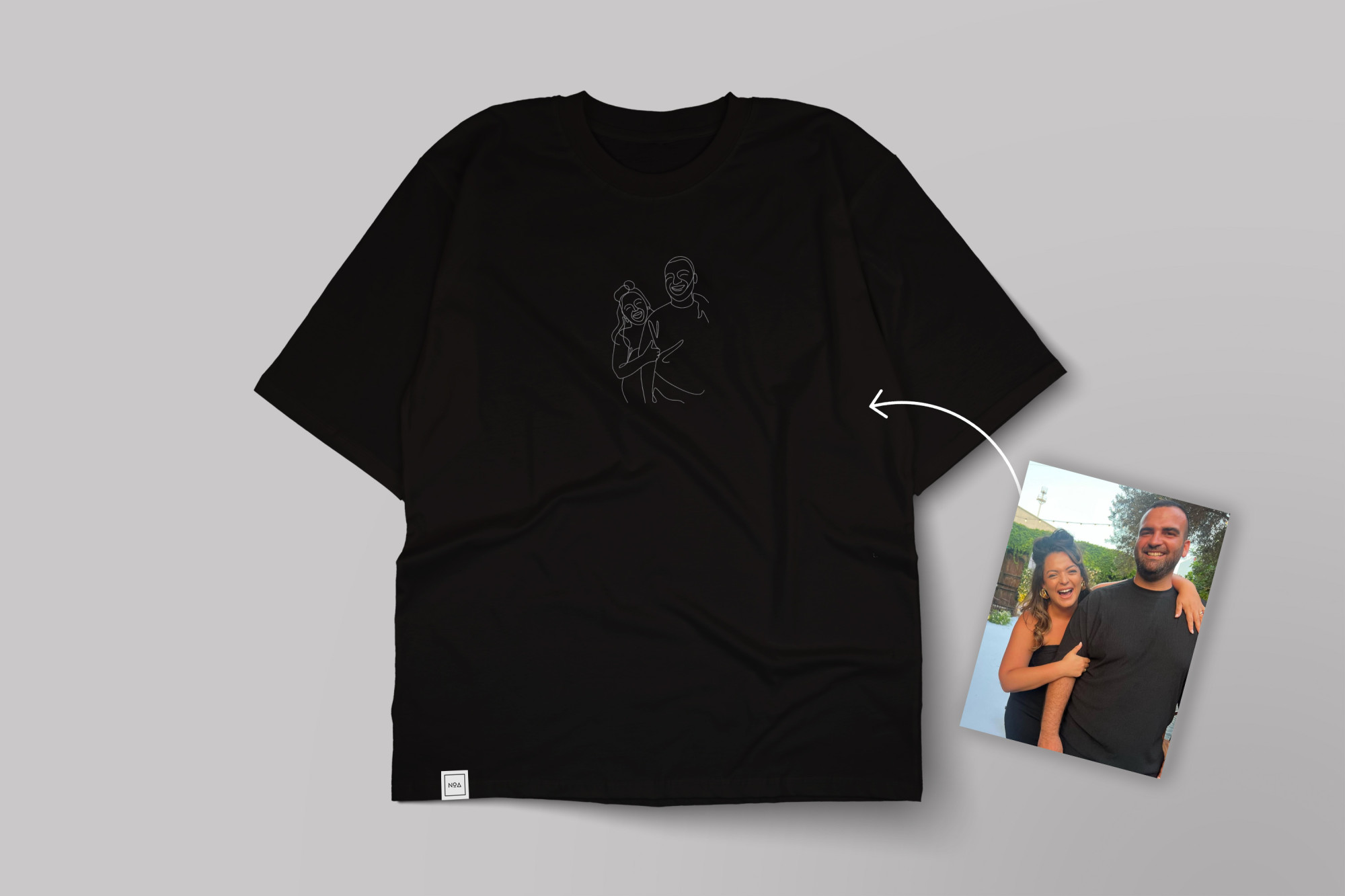 טי שירט רקומה - איור אישי