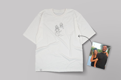 טי שירט רקומה - איור אישי